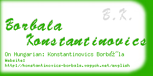 borbala konstantinovics business card